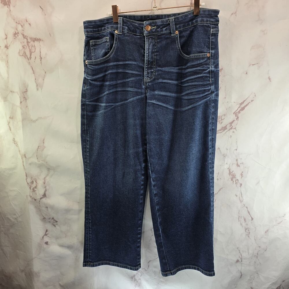 Universal Standard Jeans Womens 12 Actual 32 33 High Rise Straight Leg Crop